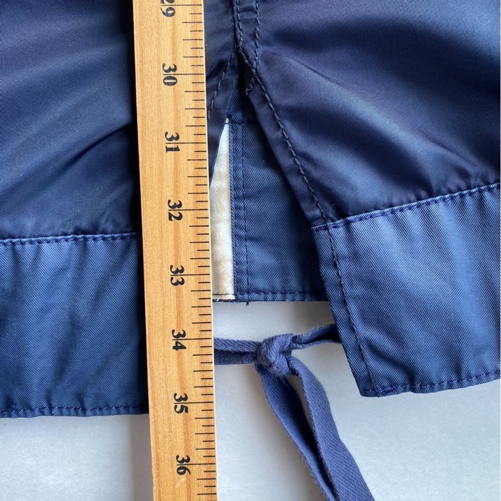 J.Crew Navy Blue Waxed Cotton Nylon Oversized Waterproof Rain Field Jacket M - Picture 14 of 16